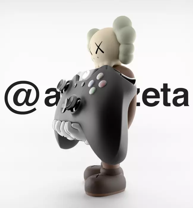 Kaws Controller Stand Xbox One Series X Microsoft for Print 3D print model_7
