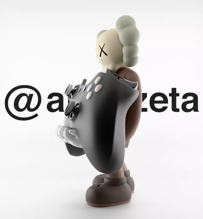 Kaws Controller Stand Xbox One Series X Microsoft for Print 3D print model_8