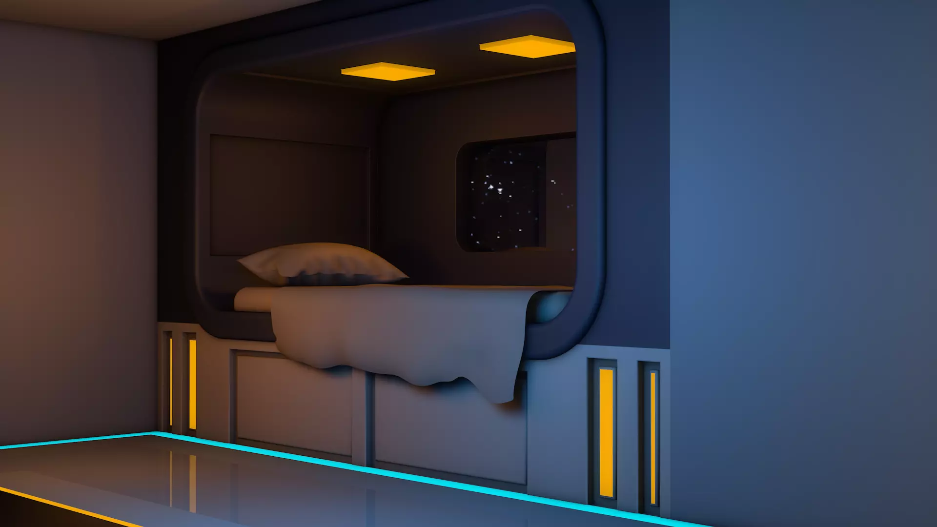 Sci Fi Room 3D model_4