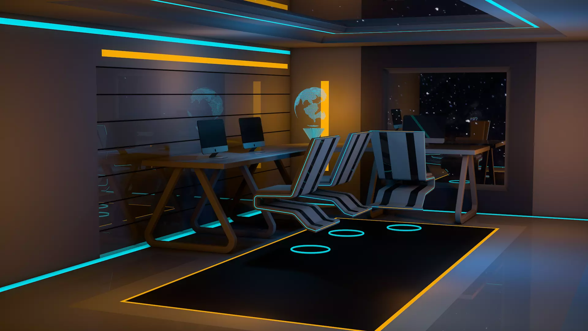 Sci Fi Room 3D model_0