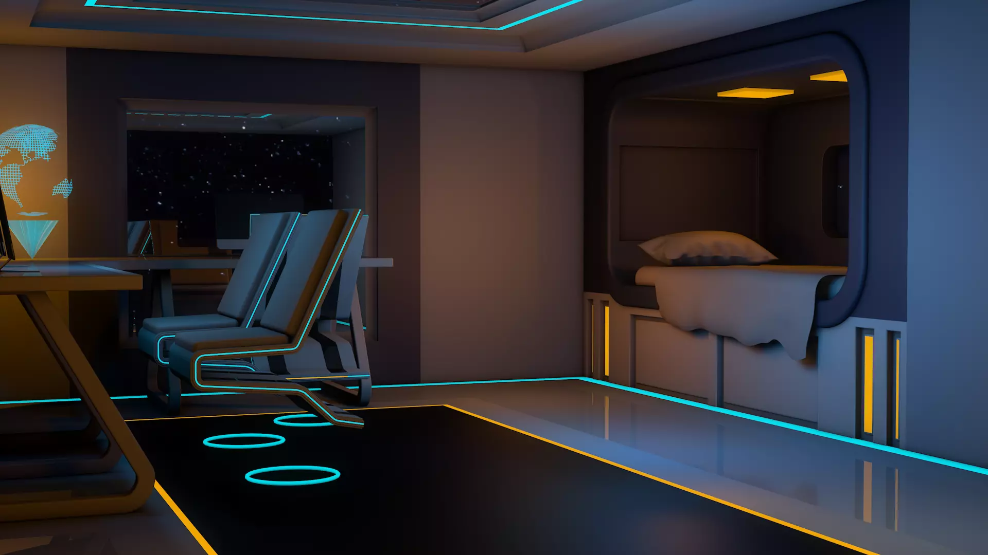 Sci Fi Room 3D model_7