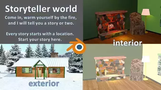 STORY TELLER WORLD interior and exterior sets