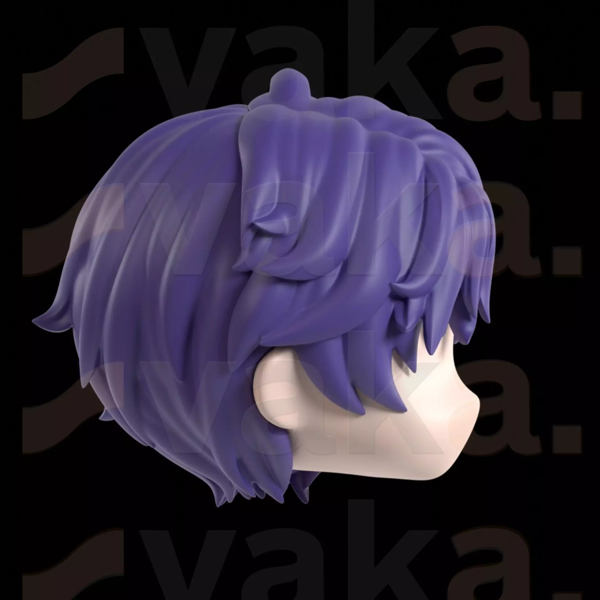 Rafayel Custom Nendoroid Hair 3D Model Love and Deep Space 3D print model_7