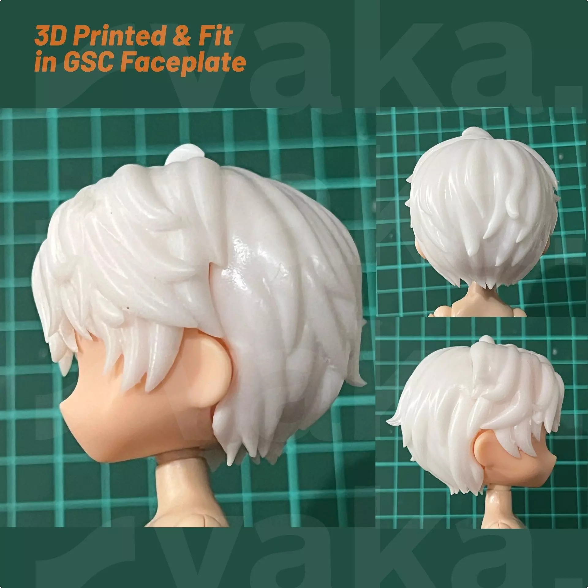 Rafayel Custom Nendoroid Hair 3D Model Love and Deep Space 3D print model_2