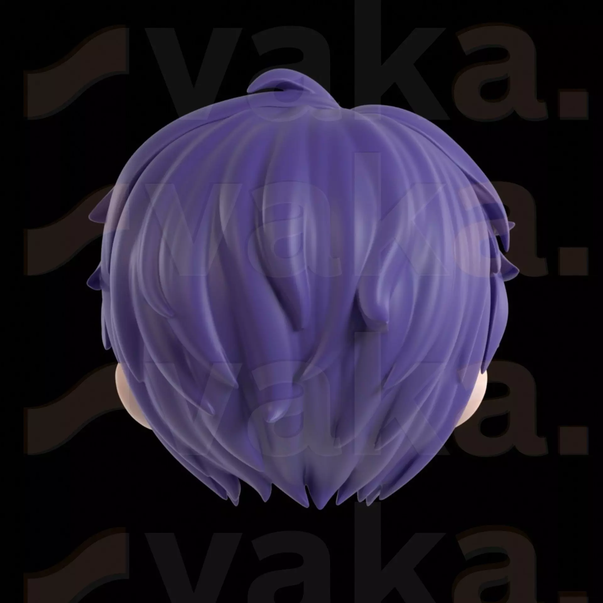 Rafayel Custom Nendoroid Hair 3D Model Love and Deep Space 3D print model_8