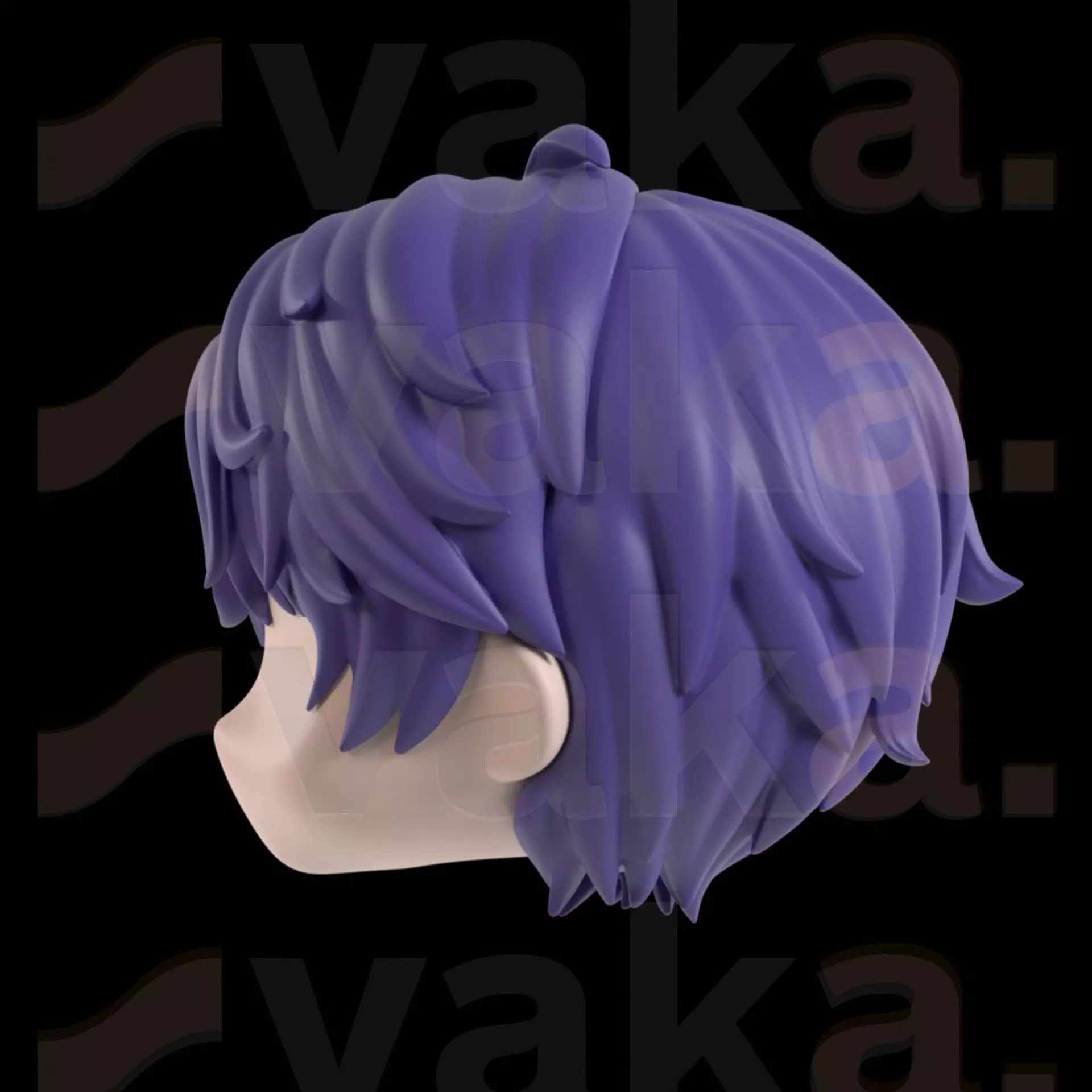 Rafayel Custom Nendoroid Hair 3D Model Love and Deep Space 3D print model_6