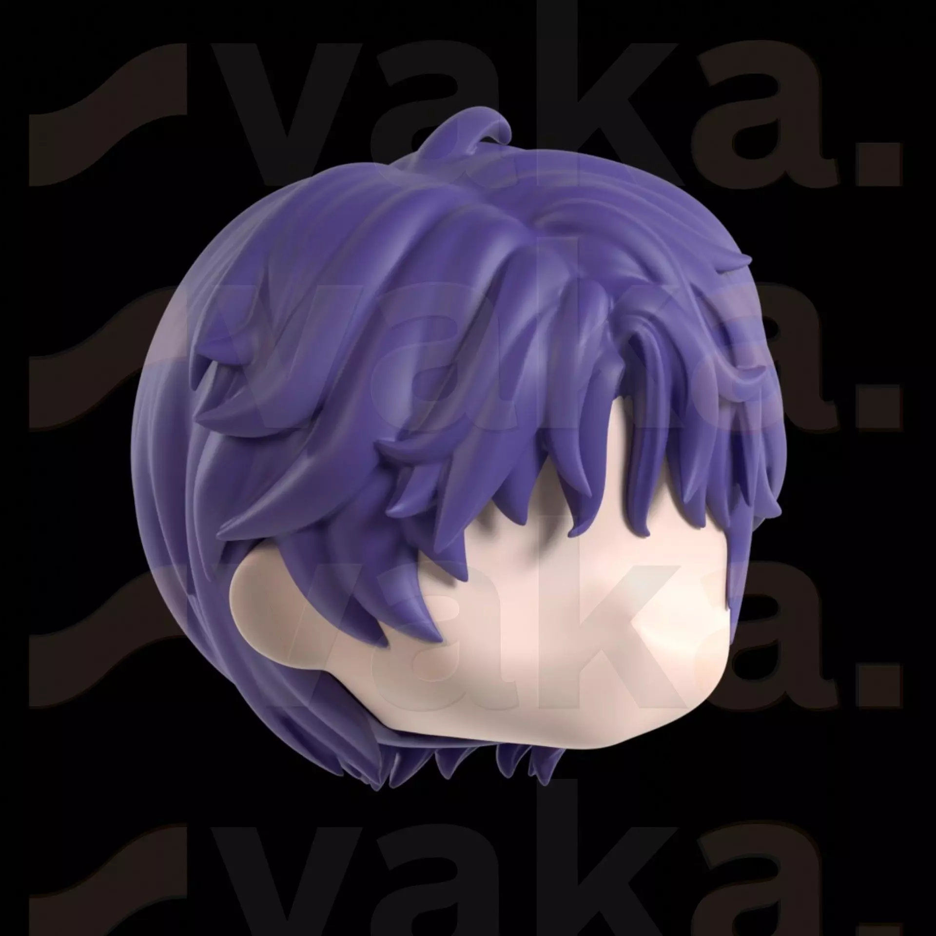 Rafayel Custom Nendoroid Hair 3D Model Love and Deep Space 3D print model_5