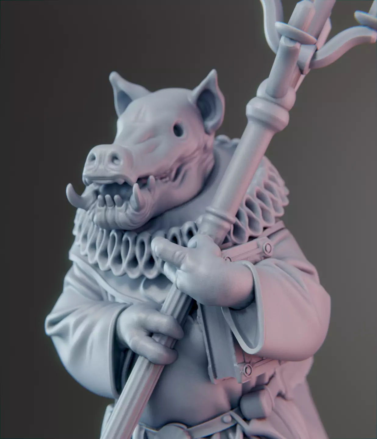 Thrall Monk A - Children of the Fly Warband - Grail Thrall Proxy 3D print model_1