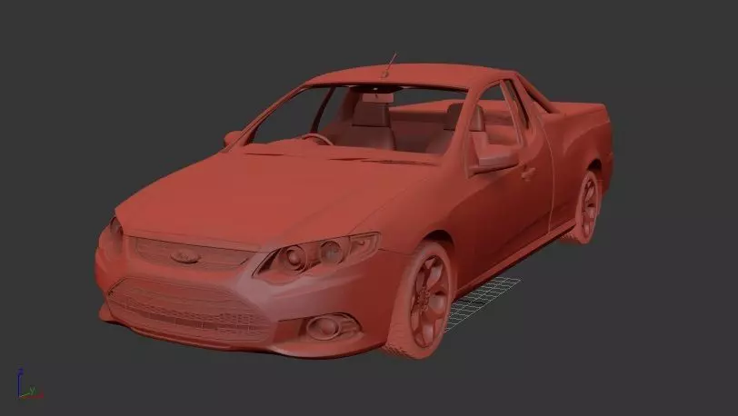 F Falcon Mk7 FG UTE XR6 2011 3D print model_1
