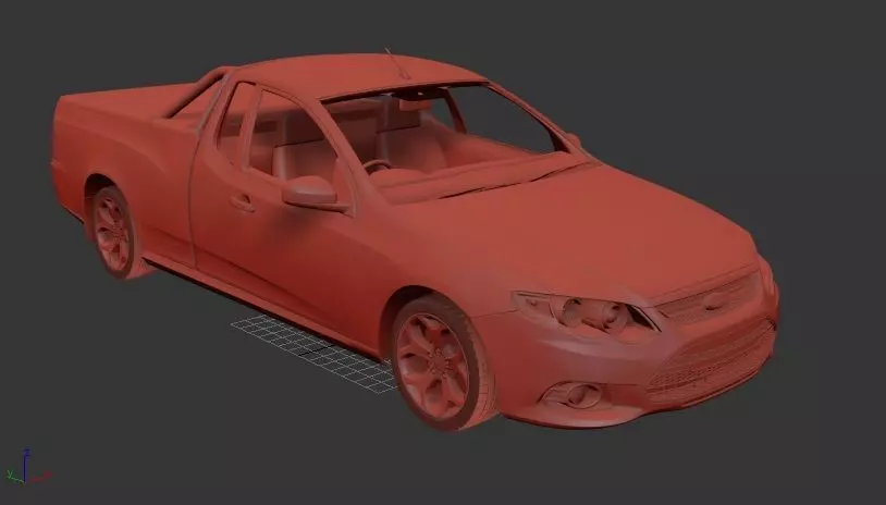 F Falcon Mk7 FG UTE XR6 2011 3D print model_0