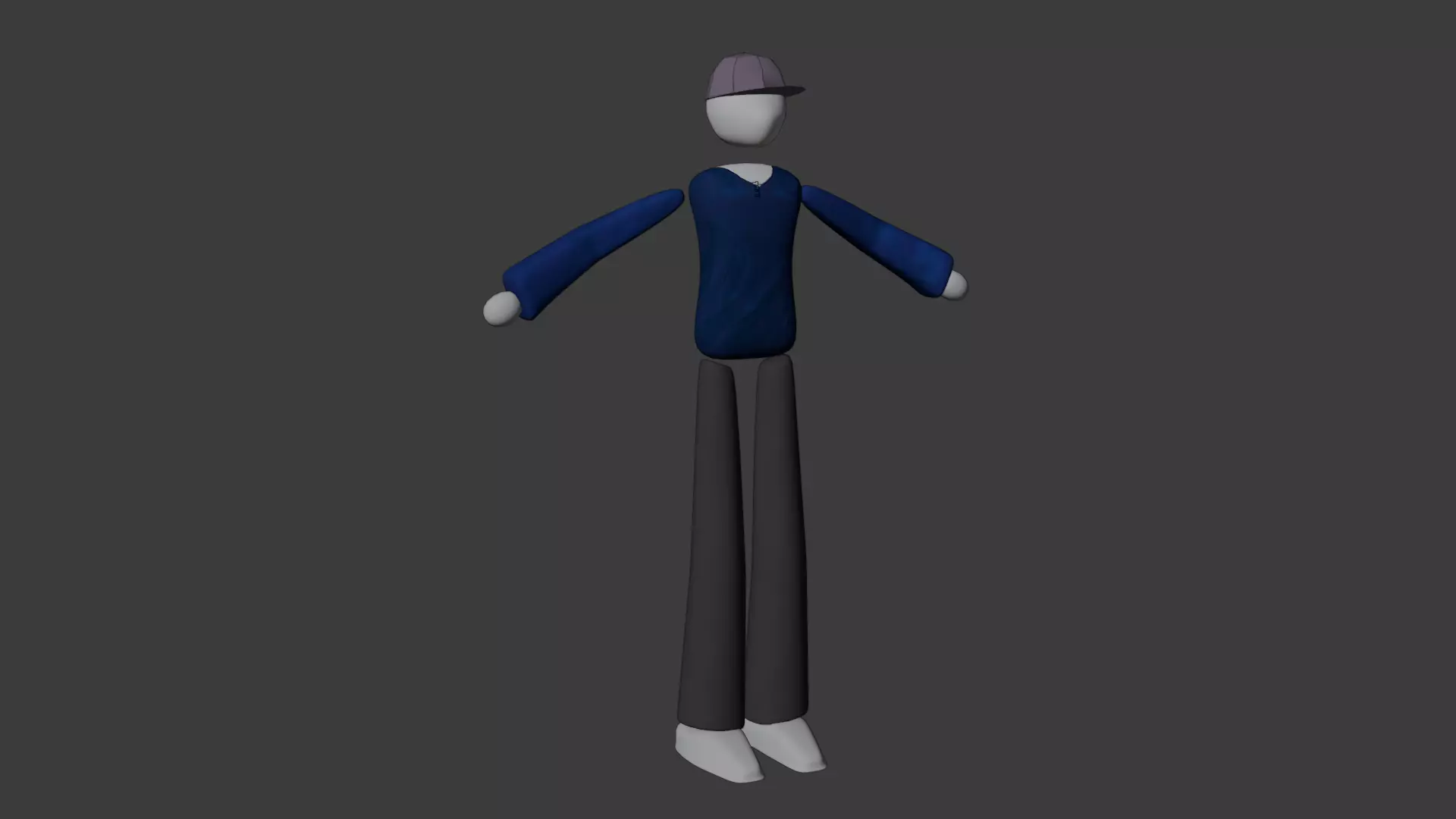 Low-Poly Stylized Female 3D model_0