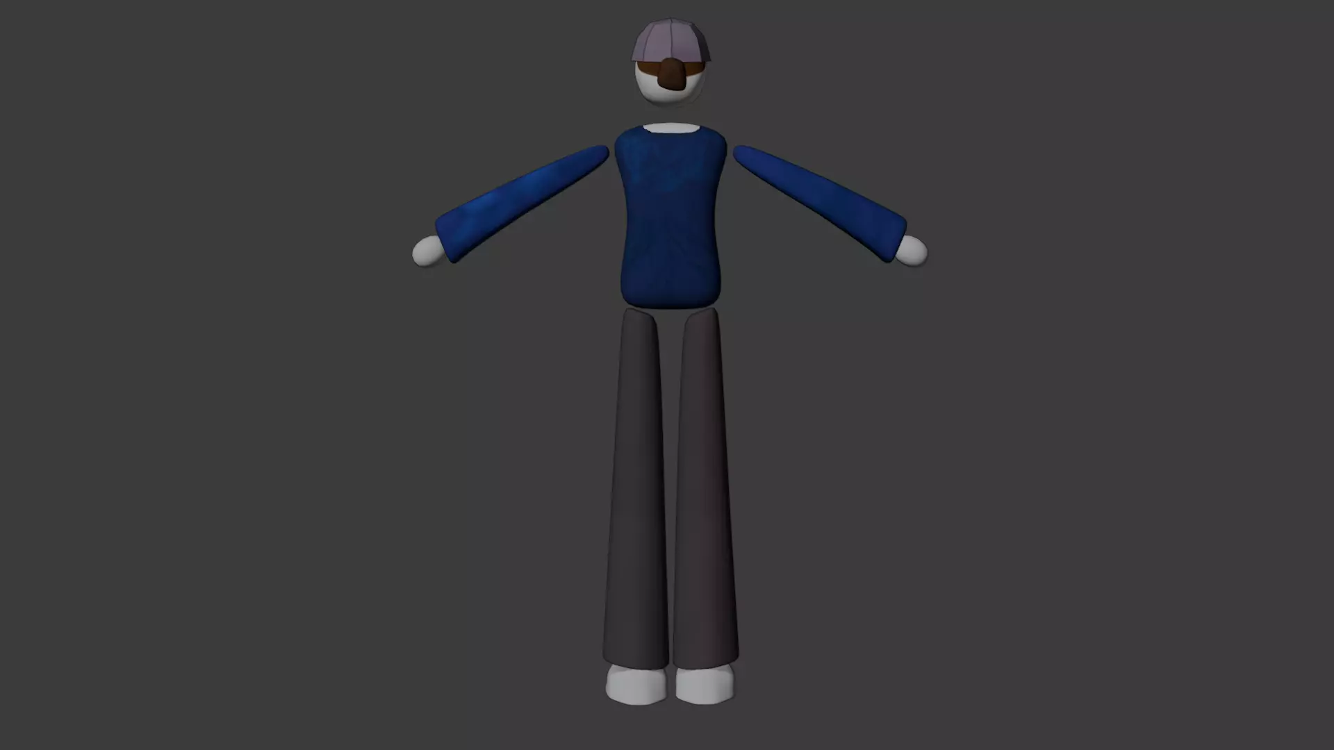 Low-Poly Stylized Female 3D model_2