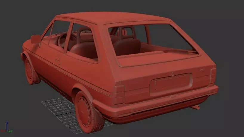 F Fiesta Mk2 3door 1983 3D print model_2