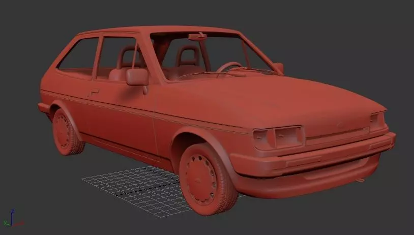 F Fiesta Mk2 3door 1983 3D print model_0