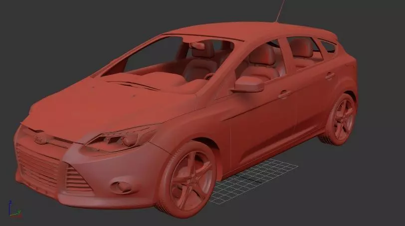 F Focus Hatchback 2012 3D print model_1