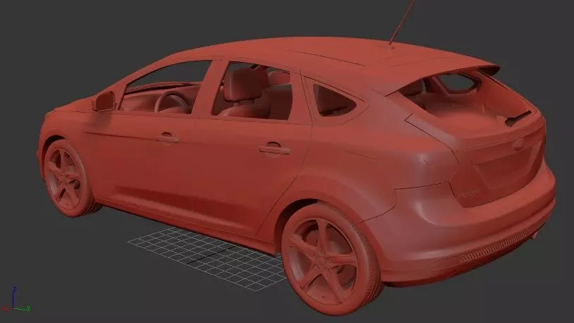 F Focus Hatchback 2012 3D print model_2
