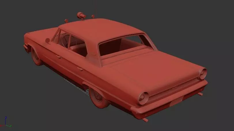 F Galaxie Mk2 500 4door Hardtop Dallas Police 1963 3D print model_2