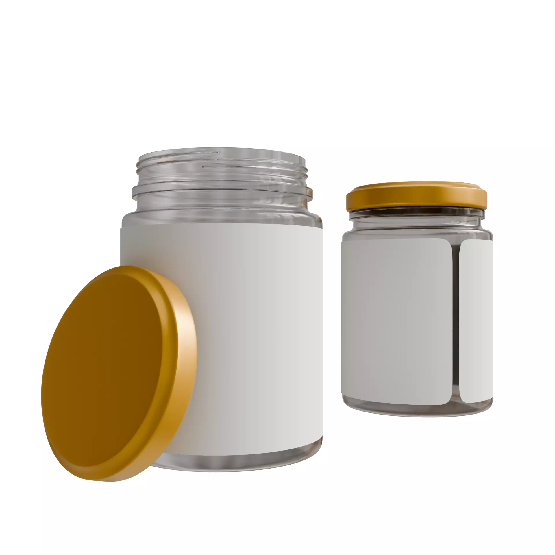 Glass Jar 200ml with Lid Free low-poly 3D model