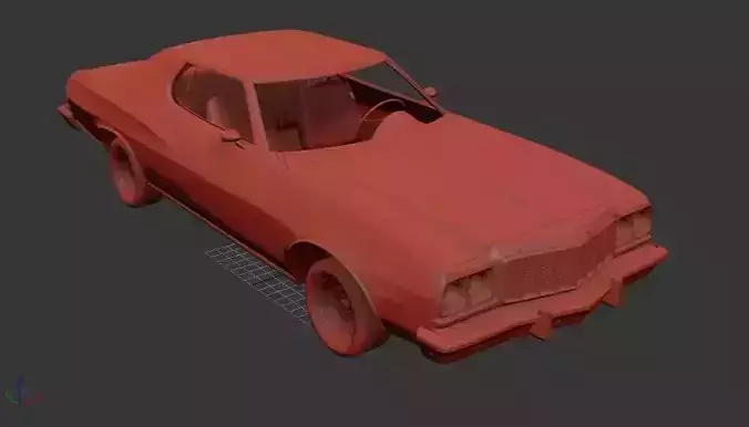 F Gran Torino hardtop 2door 1974 3D print model