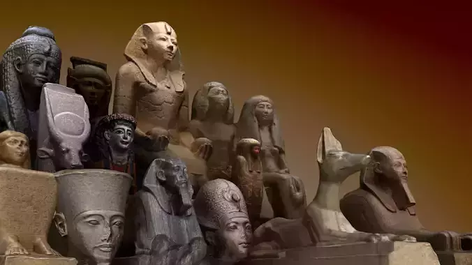 Museum pack - Ancient Egypt  Low-poly 3D model
