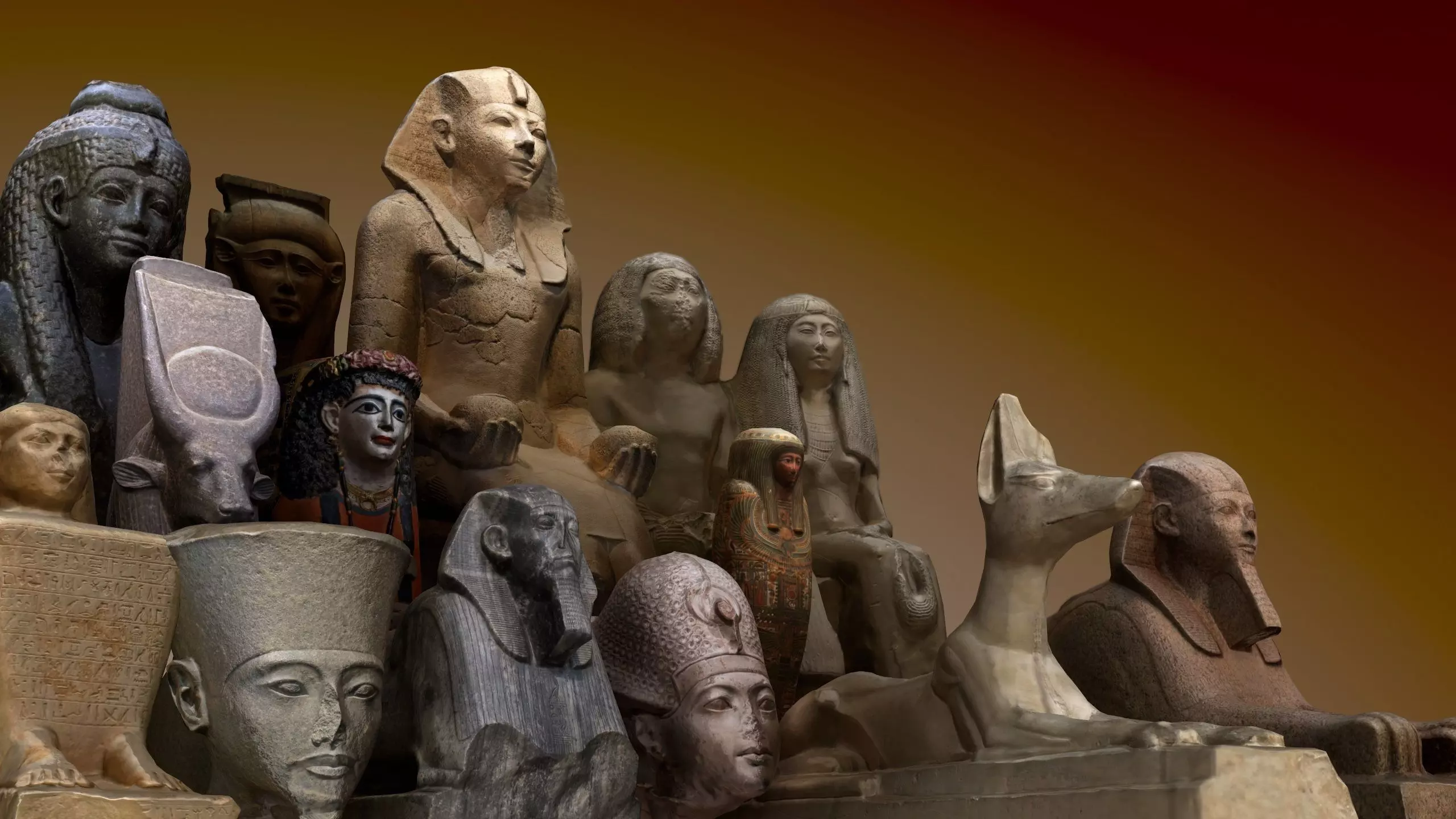 Museum pack - Ancient Egypt  Low-poly 3D model_0