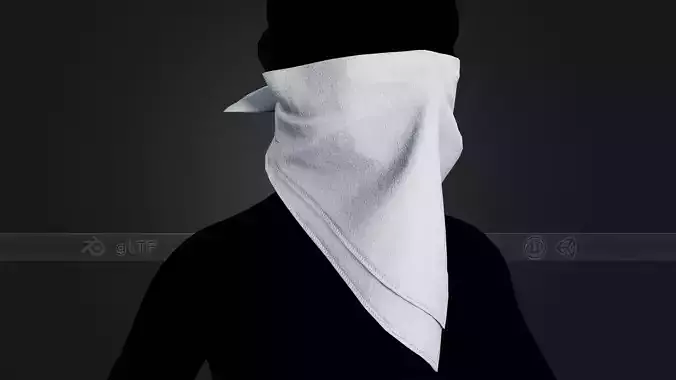 White Bandana Face Mask 