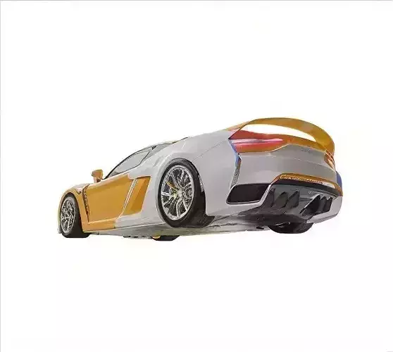 Modern Futuristic Concept Car Low-poly 3D model 3
