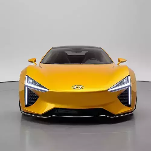 Modern Futuristic Concept Car Low-poly 3D model