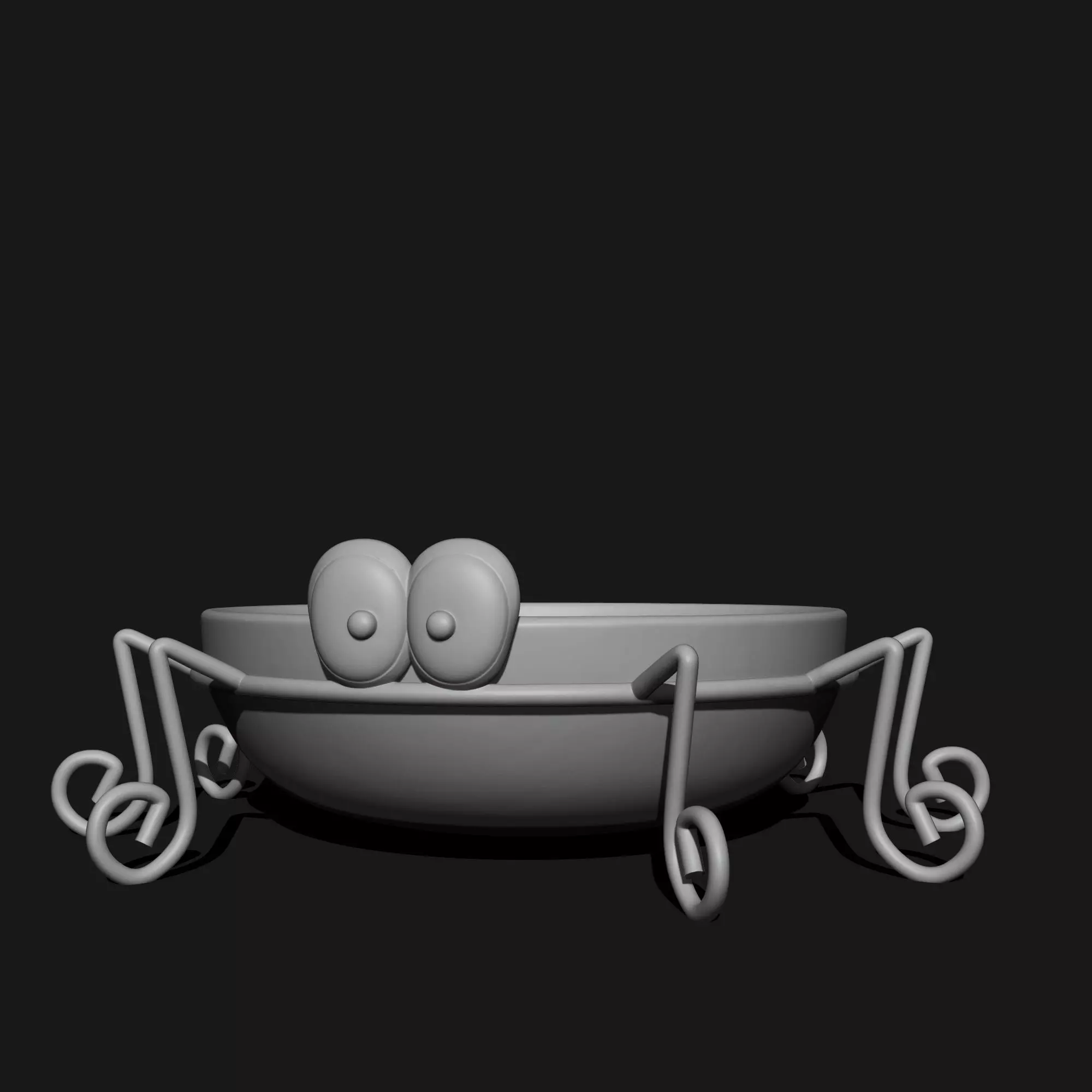 Cute Spider Bowl 3D print model_2