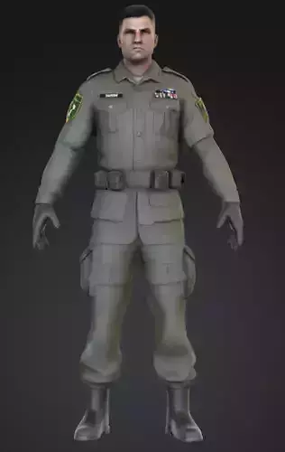 3d Model Army Sergeant
