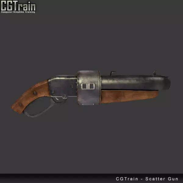 Scatter Gun Low-poly 3D model
