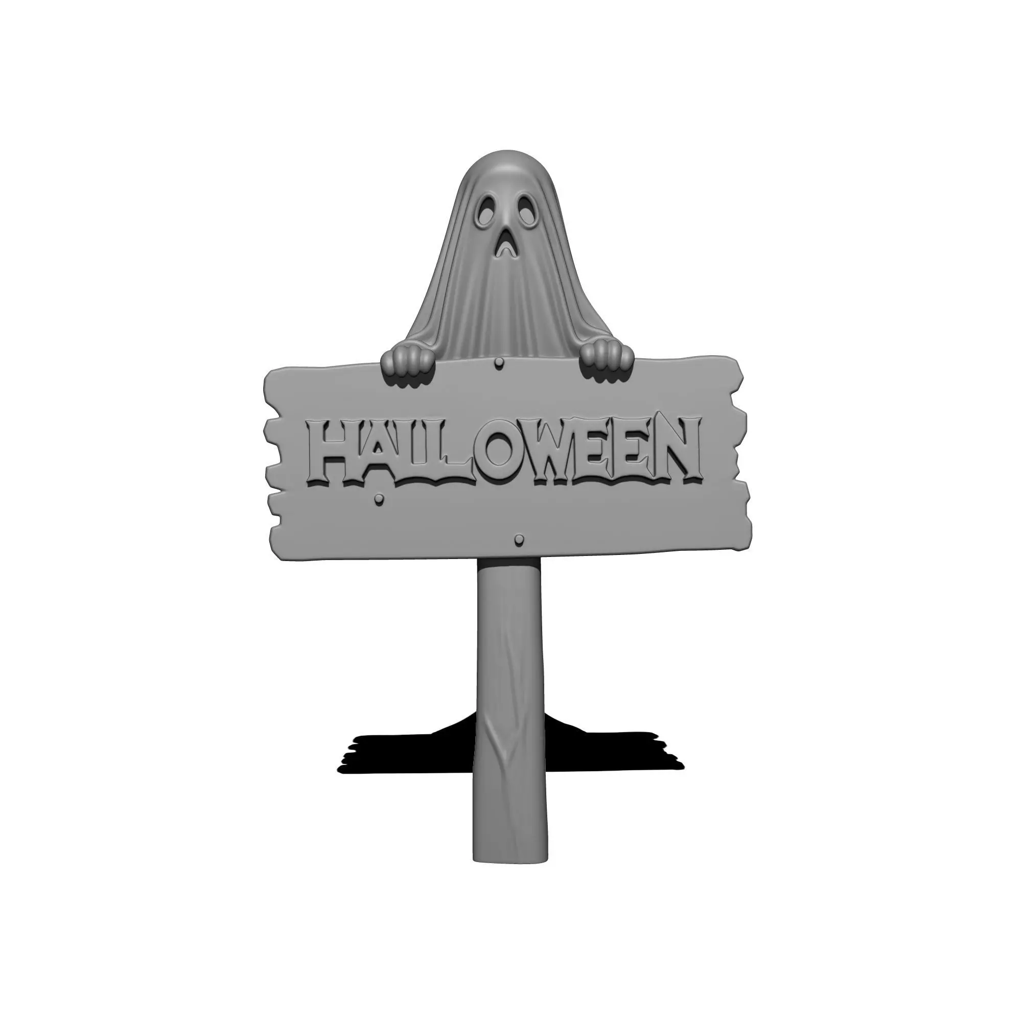 Halloween banner 3D print model_1