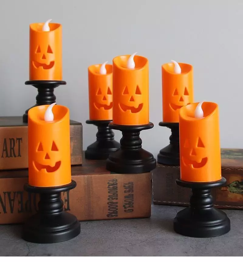 Halloween candlestick 3D print model_0