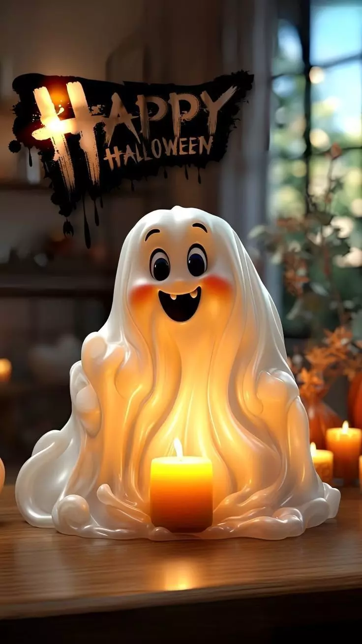Halloween ghost 3D print model_0