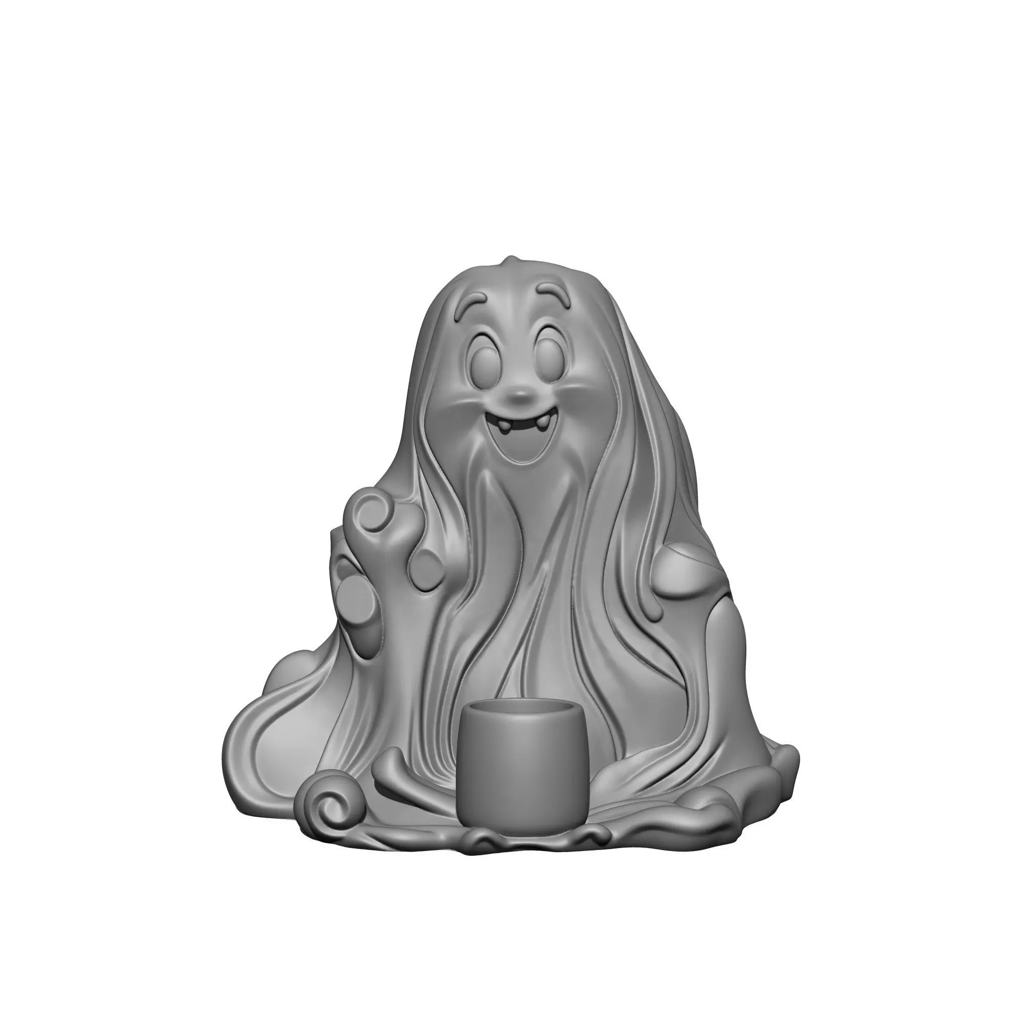 Halloween ghost 3D print model_1