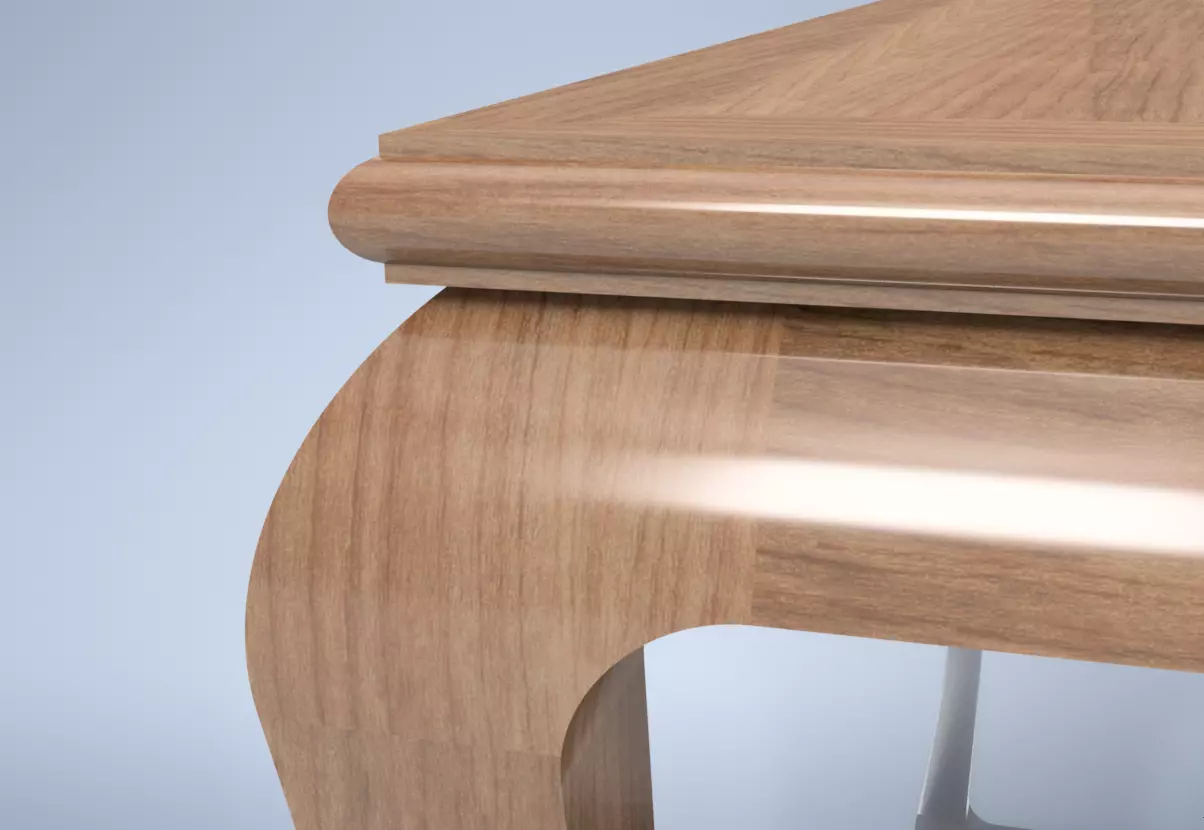 Wooden Dining Table - 3D Model 3D model_4