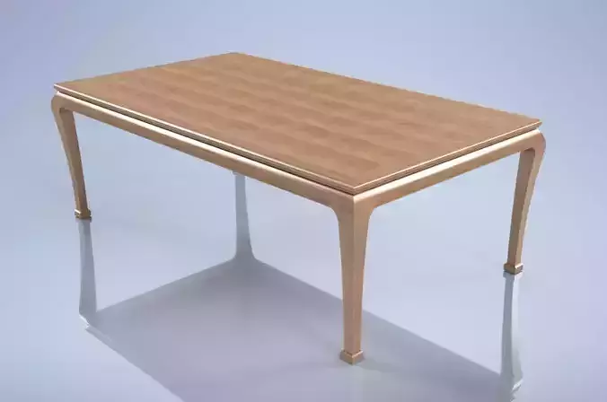 Wooden Dining Table - 3D Model