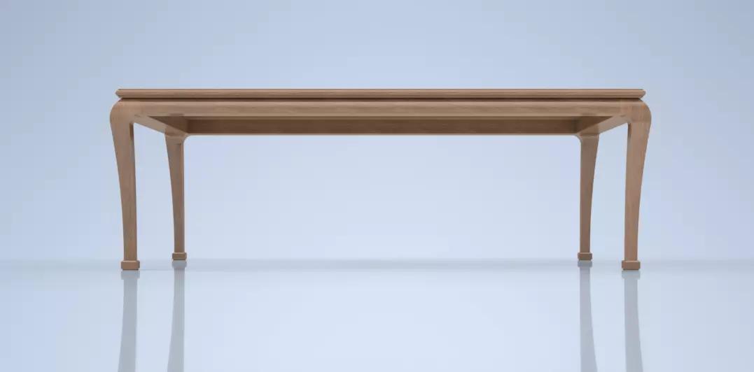 Wooden Dining Table - 3D Model 3D model_2