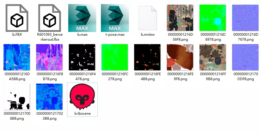 Winter savage warrior Low-poly 3D model_21