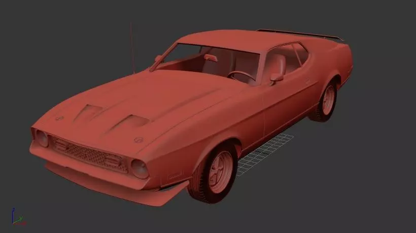 F Mustang Mk1 Mach 1 1971 3D print model_1