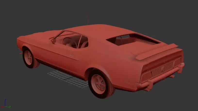 F Mustang Mk1 Mach 1 1971 3D print model_2