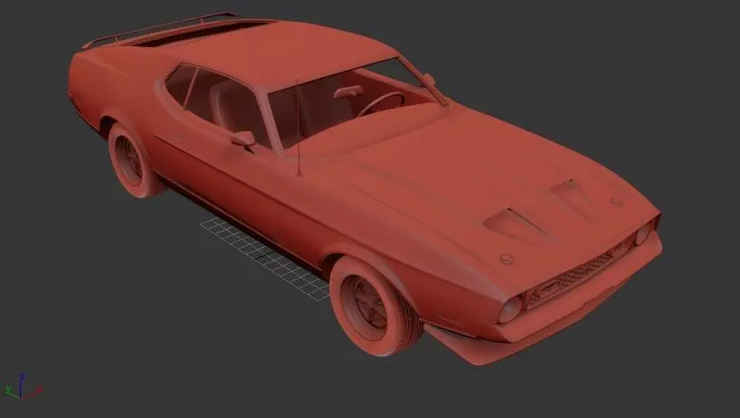 F Mustang Mk1 Mach 1 1971 3D print model_0
