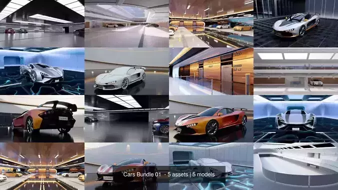 Cars Bundle 01  - 5 assets