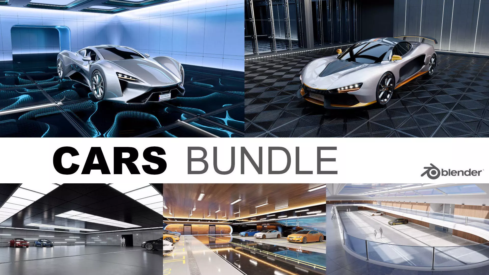 Cars Bundle 01  - 5 assets 3D Model Collection_0