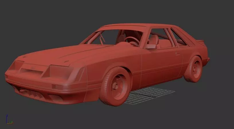 F Mustang Mk3 GT Group A 1983 3D print model_1