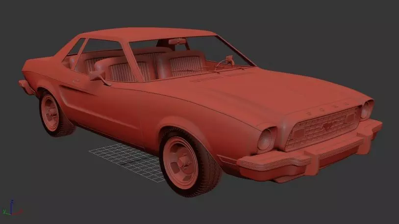 F Mustang MkII coupe 1974 3D print model_0