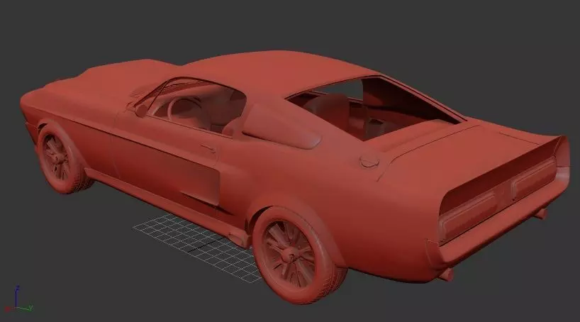 F Mustang Shelby GT500 Eleanor 1967 3D print model_2