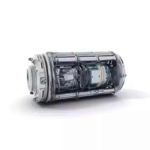 Futuristic Engine Component model pack Low-poly 3D model