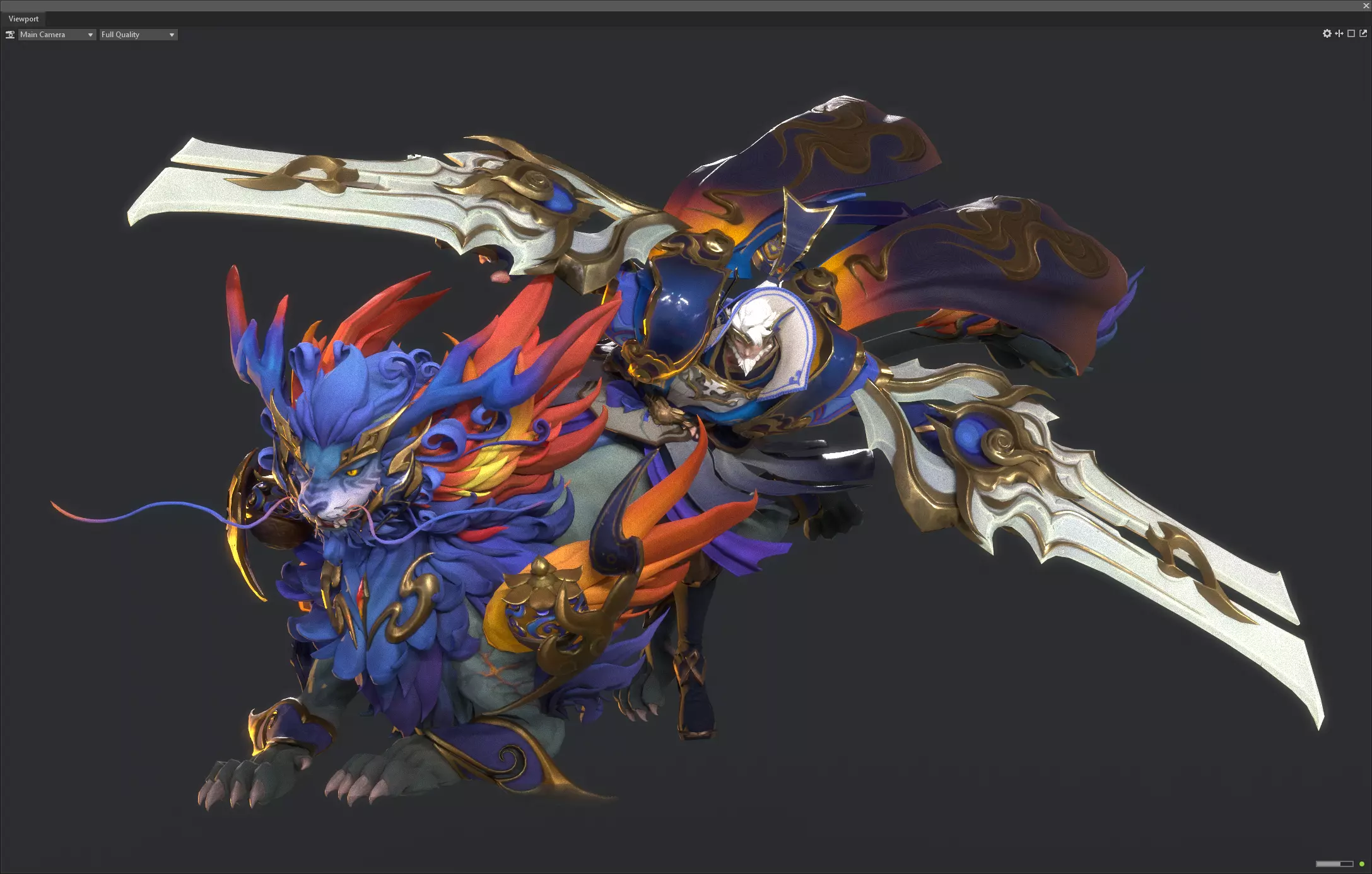 Beast warrior Low-poly 3D model_12