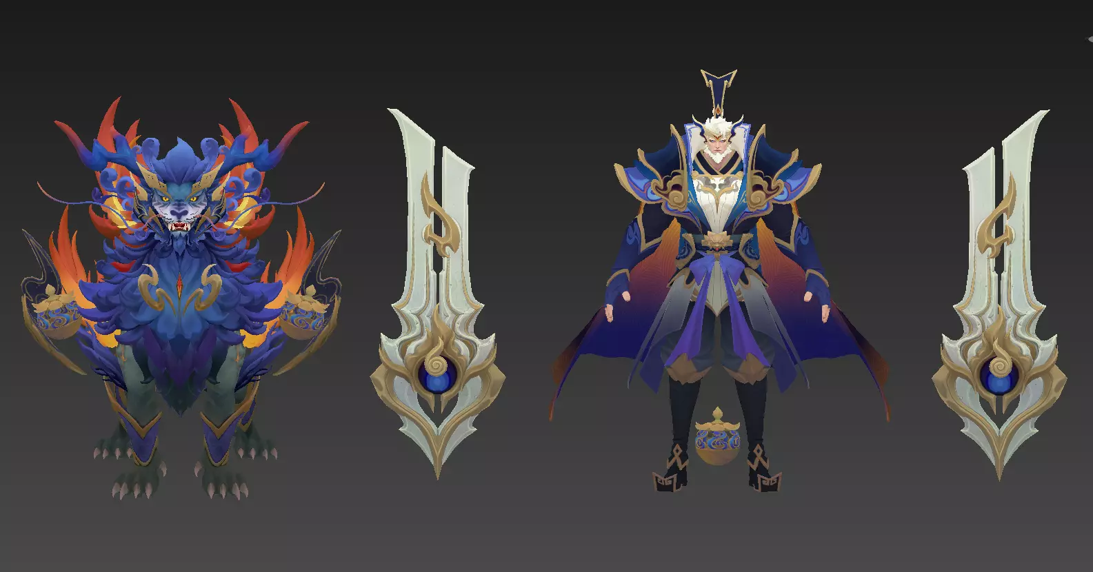 Beast warrior Low-poly 3D model_16